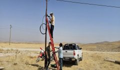 عملیات رفع قطعی فیبر نوری در روستاهای شهرستان تکاب