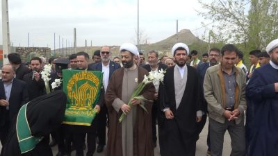 استقبال پرشور تخت سلیمانی‌ها از کاروان زیر سایه خورشید