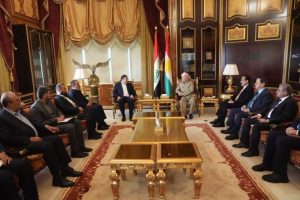 دیدار استاندار آذربایجان‌غربی با مسعود بارزانی در اقلیم کردستان عراق