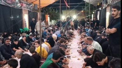 سفره احسان ۳۰۰۰ نفری در شب شهادت حضرت رقیه (س) در تکاب
