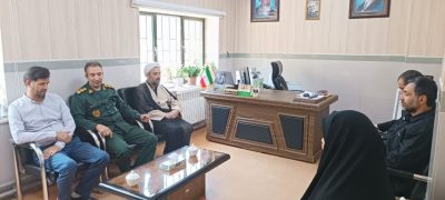 حضور فرمانده ناحیه مقاومت بسیج سپاه شاهین‌دژ در اداره بهزیستی به مناسبت هفته بهزیستی