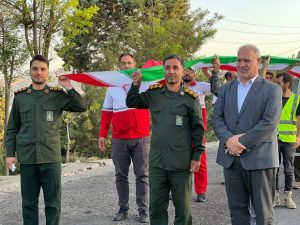 برگزاری پویش پرچم بیاد شهدای اقتدار در شاهین دژ