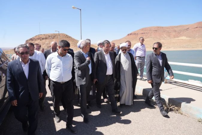 بازدید استاندار آذربایجان‌غربی و حجت الاسلام والمسلمین میرزایی از سد الغدیر شهرستان تکاب